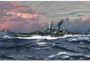 Сборная модель американского боевого крейсера Guam CB-2