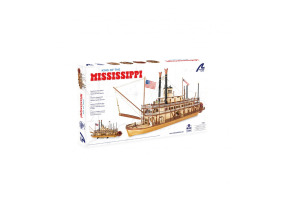Лопастной пароход «Король Миссисипи». Деревянная модель корабля в масштабе 1:80