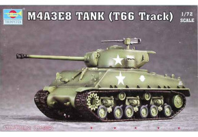 Сборная модель 1/72 Танк M4A3E8 (Гусеничный T66) Трумпетер 07225
