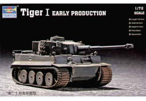 Сборная модель 1/72 немецкий танк Тигр 1 (Ранний) Трумпетер 07242