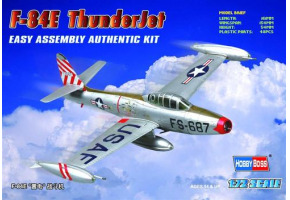 Buildable model of the American F-84E “Thunderjet”