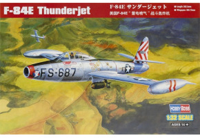 Buildable model US F-84E Thunderjet bomber