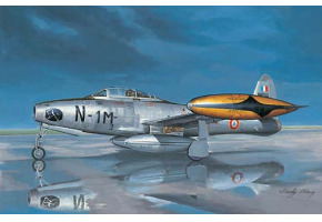 Buildable mode of the American F-84G Thunderjet