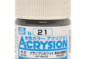 Акриловая краска на водной основе Acrysion Off White / Белый с оттенком Mr.Hobby N21