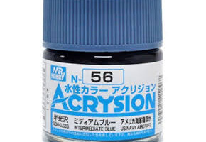 Акриловая краска на водной основе Acrysion Intermediate Blue / Промежуточный Синий Mr.Hobby N56