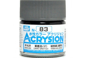 Акриловая краска на водной основе Acrysion Dark Grey / Темно Серый Mr.Hobby N83