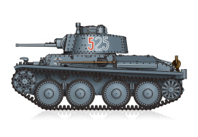 Buildable model German Pz.Kpfw. 38(t) Ausf.E/F