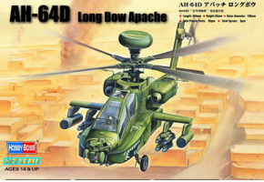Scale model 1/72 of helicopter AH-64D Apache Long Bow HobbyBoss 87219