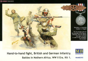 Hand-to-Hand Fight, British and German Infantry. Battles in Nothern Africa