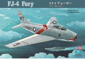 Buildable model of the American fighter-bomber FJ-4 "Fury"