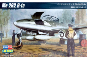 Buildable model of the German fighter Me 262 B-1a