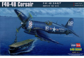 Buildable model of the American fighter F4U-4B Corsair