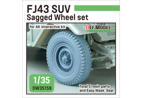 FJ43 SUV - Sagged Wheel Set (For AK Interactive)
