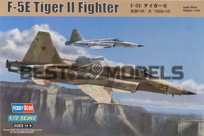 thumbnail image 2 of HobbyBoss 1/72 F-5E Tiger II Fighter Model Kit | Swiss Brazil VFC-13 VMFT-401 2 of 5