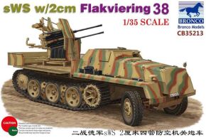 Збірна модель німецького напівгусеничного тягача sWS із зенітною зброєю Flakvierling 38