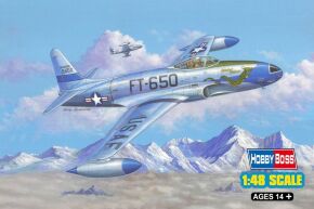 Buildable model of the American F-80C Shooting Star fighter