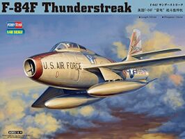 Buildable model of the American fighter F-84F Thunderstreak