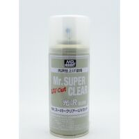 Mr. Super Clear UV Cut Gloss Spray (170 ml) / Лак глянцевыйс УФ фильтром в аэрозоле 