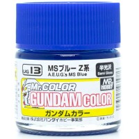 Акриловая краска на нитро основе Gundam Color (10ml) Blue Z / Синий Mr.Color UG13