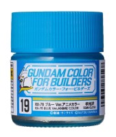 Акриловая краска на нитро основе Gundam Color (10ml) For Builders / RX-78 Голубой Mr.Color UG19