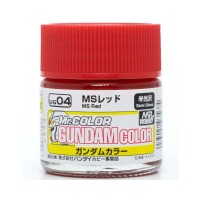 Акриловая краска на нитро основе Gundam Color (10ml) MS Red / Красный Mr.Color UG4