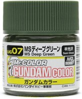 Акриловая краска на нитро основе Gundam Color (10ml) MS Deep Green / Глубокий Зеленый Mr.Color UG7