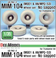 US MIM-104 M901 & AN/MPQ-53 Wheel set - No sagged (for Trumpeter 1/35)