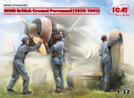 обзорное фото WWII British Ground Personnel (1939-1945) (3 figures) Фигуры 1/32
