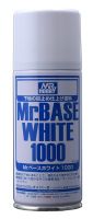 Mr. Base White 1000, Mr. Hobby spray, 180 ml. / Грунт базовый белый