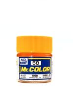 Orange Yellow semigloss, Mr. Color solvent-based paint 10 ml / Оранжево-жёлтый полуглянцевый