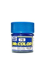  Metallic Blue metallic, Mr. Color solvent-based paint 10 ml / Металлический синий металлик