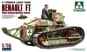 обзорное фото French Light Tank Renault FT char canon/Berliet turret and resin figure Бронетехника 1/16