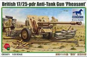 обзорное фото British 17/25 pdr Anti-Tank Gun ‘PHEASANT’ Артилерія 1/35