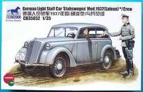 обзорное фото German Light Staff Car ‘Stabswagen’ Mod.1937 (Saloon) w/crew Автомобілі 1/35