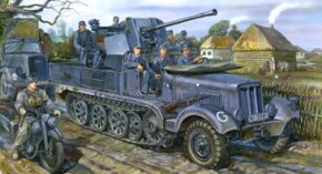 Збірна модель німецької зенітної установки Sd.kfz 6/2 5t 3.7cm Flak36 half-track Early/Late Prod