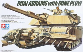 Сборная модель 1/35 танк U.S. M1A1 Абрамс с минным тралом Тамия 35158