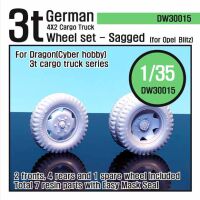  WW2 German 3t Cargo Truck Wheel set 