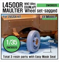  WW2 Allies L4500 R Maultier Wheel-(DUNLxP) set 