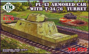 обзорное фото Armored platform PL-43  Залізниця 1/72