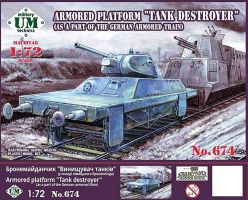 обзорное фото Armored platform "Tank destroyer" (as a part of a german armored train) Залізниця 1/72