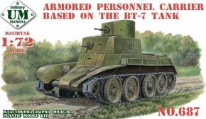 обзорное фото Armored personnel carrier based on the BT-7 tank Бронетехника 1/72