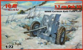 обзорное фото 3,7 cm Pak 36 Німецька протитанкова гармата ІІ М.В. Артилерія 1/72