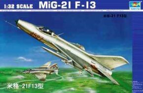 Сборная модель 1/32 Самолет МиГ-21 F-13 Трумпетер 02210