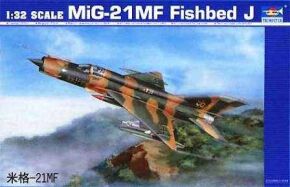Сборная модель 1/32 Самолет МиГ-21МФ Fishbed J Трумпетер 02218