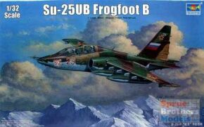 Збірна модель 1/32 Штурмовий літак СУ-25УБ Frogfoot B Trumpeter  02277