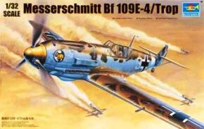 Сборная модель 1/32 Немецкий истребитель Messerschmitt Bf 109E-4/Trop Трумпетер 02290