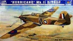 Сборная модель 1/24 Британский самолет "Hurricane" Mk.ⅡD/Trop Трумпетер 02417