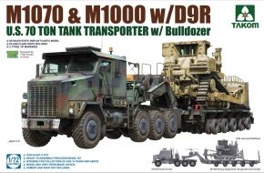 обзорное фото  U.S.  M1070&M1000 w/D9R 70 Ton Tank Transporter w/Bulldozer Автомобили 1/72
