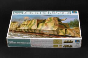 Збірна модель 1/35 Бронепоїзд Kanonen und Flakwagen Trumpeter 01511