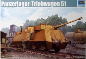 обзорное фото Panzerjager-Triebwagen 51 Залізниця 1/35
